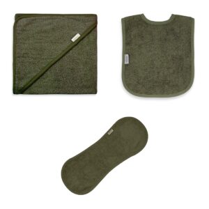 Babypakket 4 Bosgroen Schouderspuugdoek