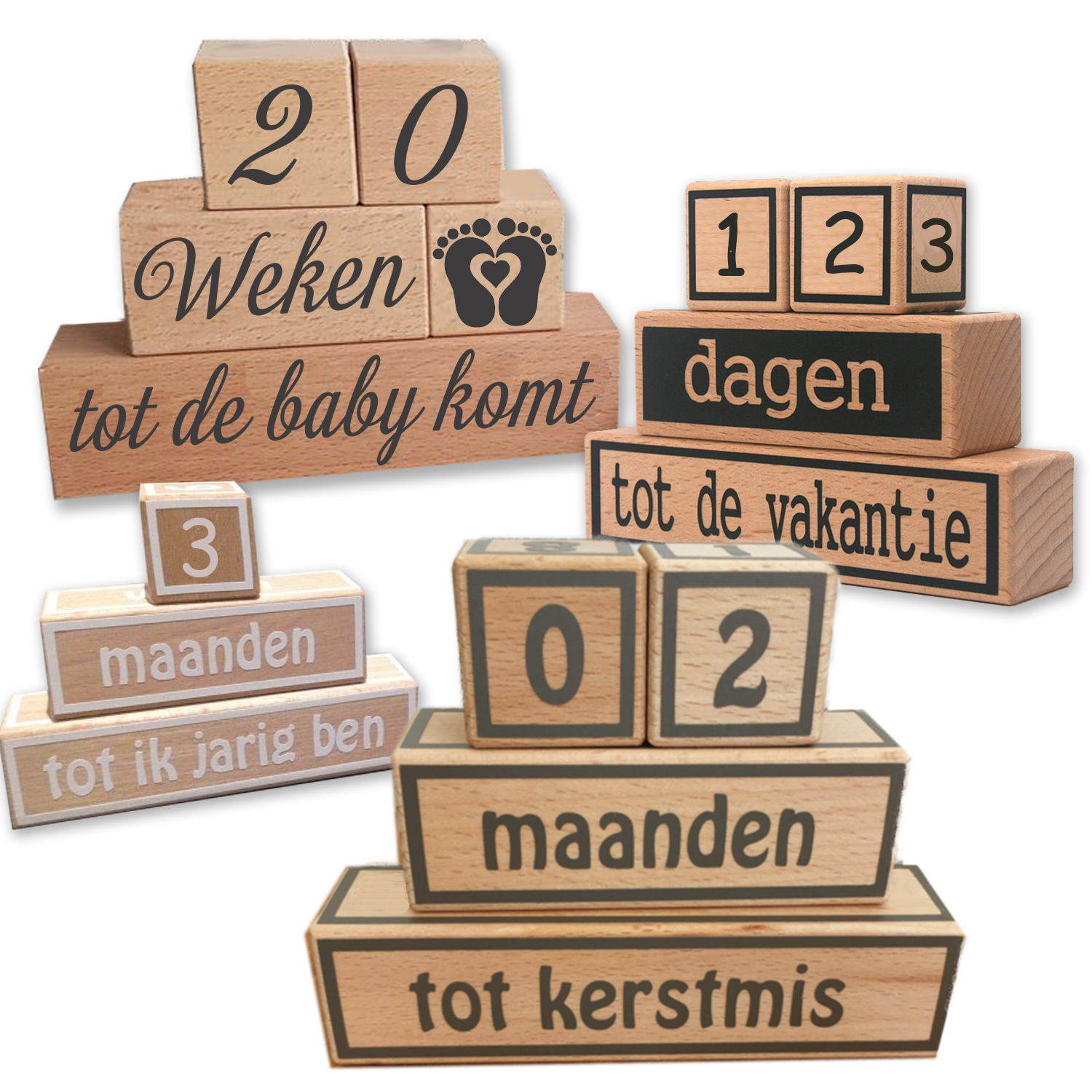 Schat onwetendheid markeerstift Houten Kubus 3cm – BSB Shop