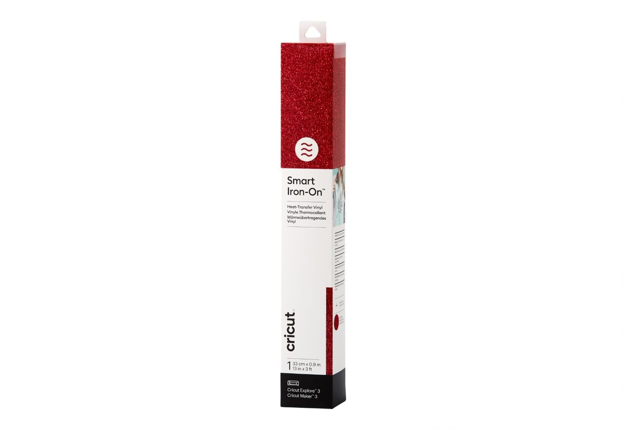 Cricut Smart Iron-On Glitter Red 33cm x 90cm 2008675