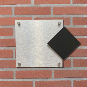 Naambord + Huisnummerbordje 20x20cm