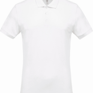 Heren Poloshirt Kariban Piqué met korte mouwen - White