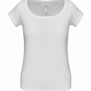 Dames T-shirt Kariban korte mouwen met boothals - Afbeelding 3