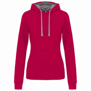 Dames Hooded Sweatshirt Kariban met capuchon in contrasterende kleur - Afbeelding 17