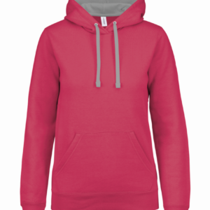 Dames Hooded Sweatshirt Kariban met capuchon in contrasterende kleur - Afbeelding 16