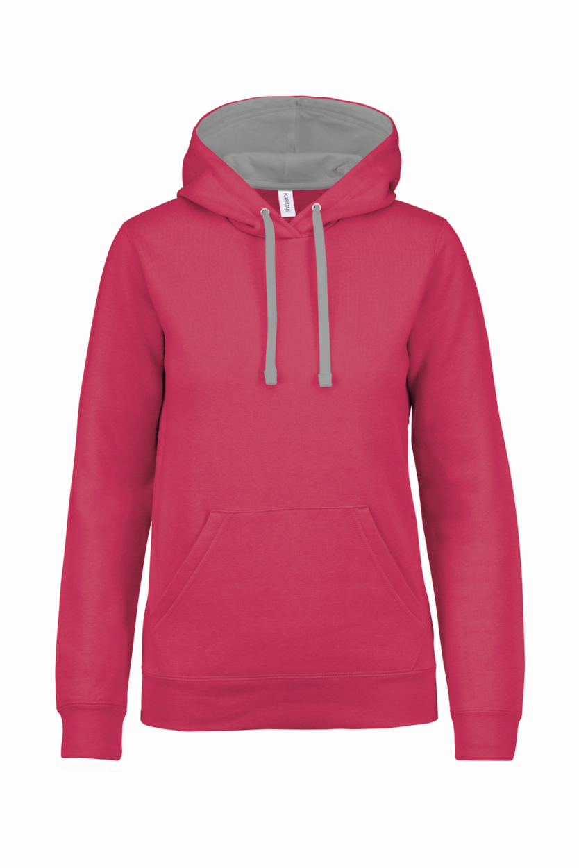 Dames Hooded Sweatshirt Kariban met capuchon in contrasterende kleur - Afbeelding 16