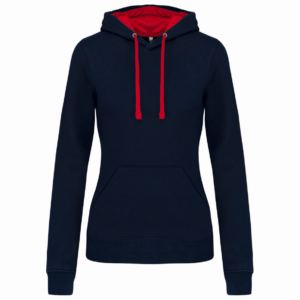 Dames Hooded Sweatshirt Kariban met capuchon in contrasterende kleur - Afbeelding 11