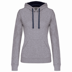 Dames Hooded Sweatshirt Kariban met capuchon in contrasterende kleur - Afbeelding 9