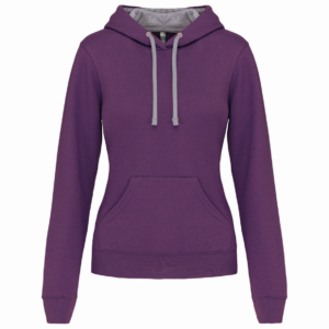 Dames Hooded Sweatshirt Kariban met capuchon in contrasterende kleur - Afbeelding 8