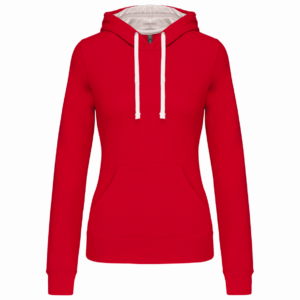 Dames Hooded Sweatshirt Kariban met capuchon in contrasterende kleur - Afbeelding 7