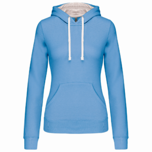Dames Hooded Sweatshirt Kariban met capuchon in contrasterende kleur - Afbeelding 6
