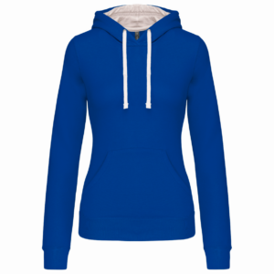 Dames Hooded Sweatshirt Kariban met capuchon in contrasterende kleur - Afbeelding 5