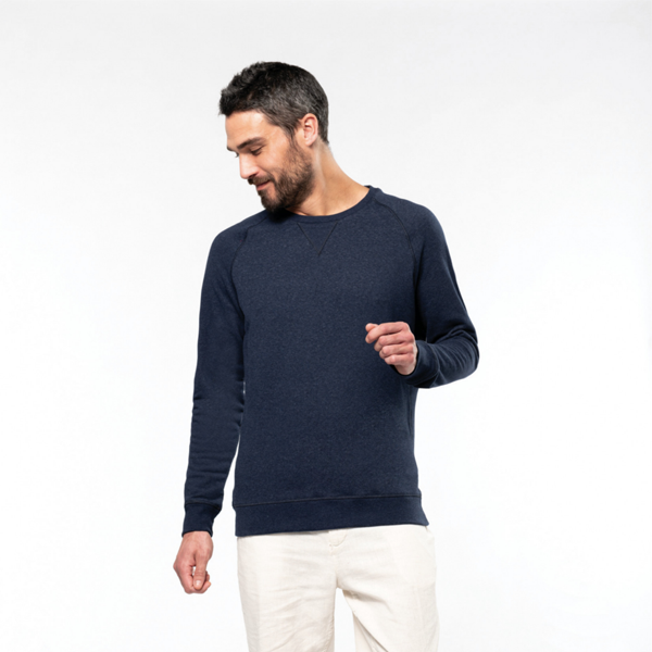 Sweatshirt Kariban BIO met ronde hals en raglan mouwen