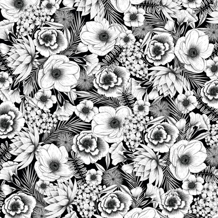 Cricut Infusible Ink Transfer Sheet Patterns Black Botanicals 2006781 - Afbeelding 2