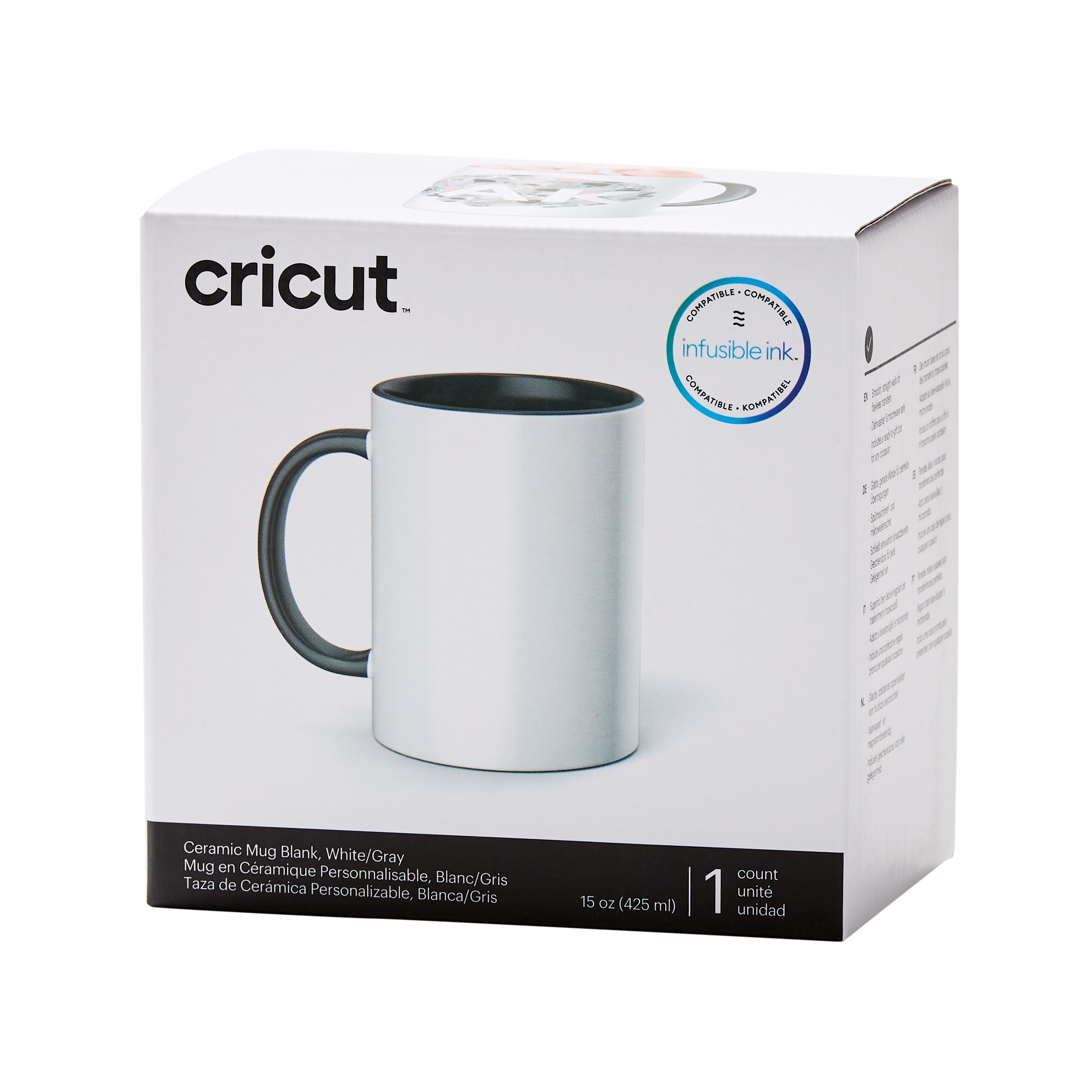 Cricut Mok Grijs/Wit 440ml 2009330