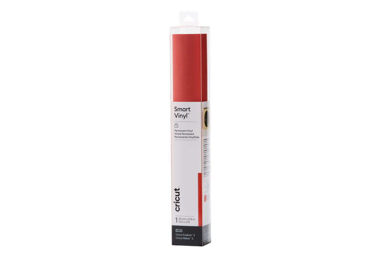 Cricut Smart Vinyl Permanent Shimmer Red 33cm x 90cm 2008616