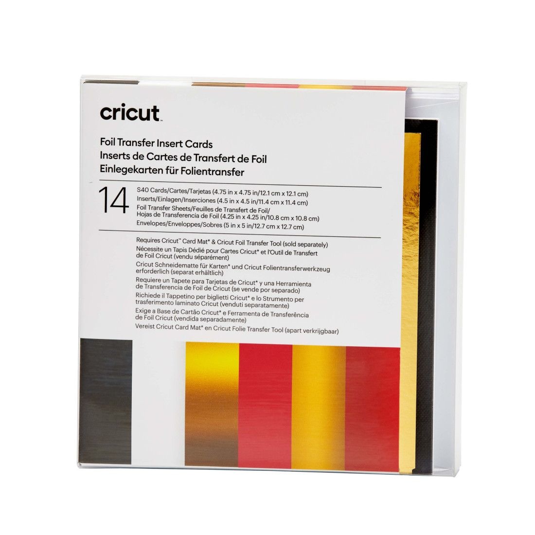 Cricut Foil Transfer Insert Cards Royal Flush Sampler S40 14pcs 2009481