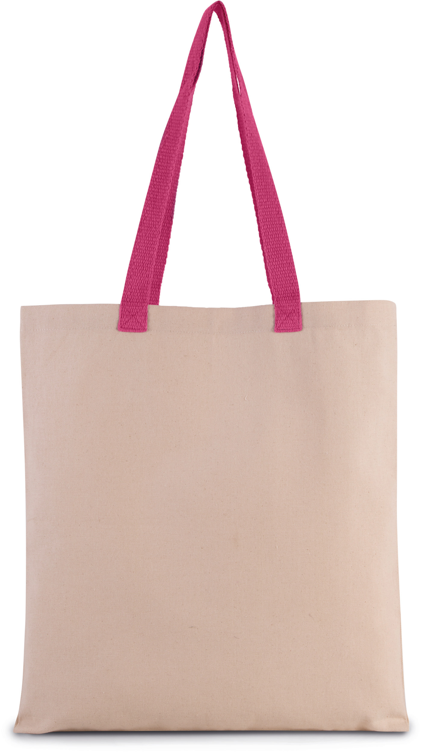 Platte shopper van canvas met contrasterend hengsel - Afbeelding 8