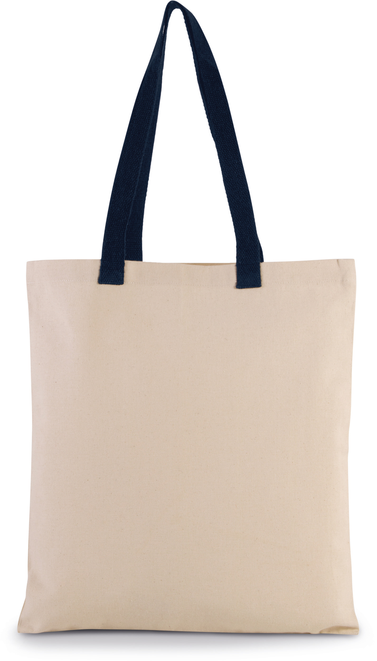 Platte shopper van canvas met contrasterend hengsel - Afbeelding 7