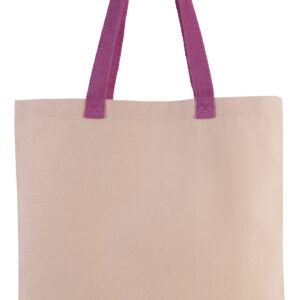 Platte shopper van canvas met contrasterend hengsel - Afbeelding 6