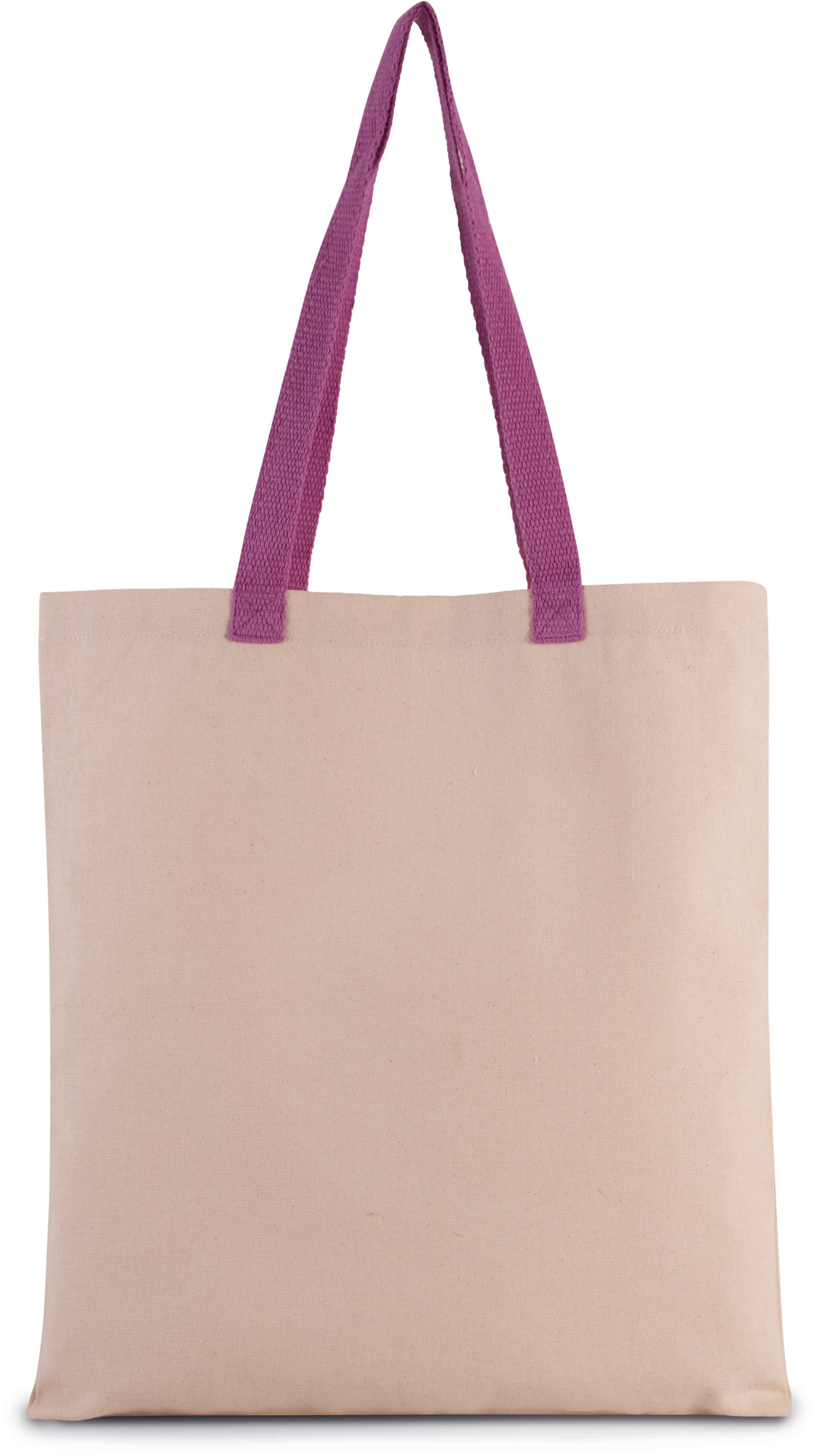 Platte shopper van canvas met contrasterend hengsel - Afbeelding 6