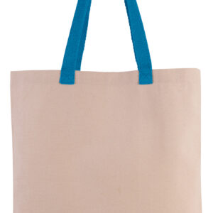 Platte shopper van canvas met contrasterend hengsel - Afbeelding 3