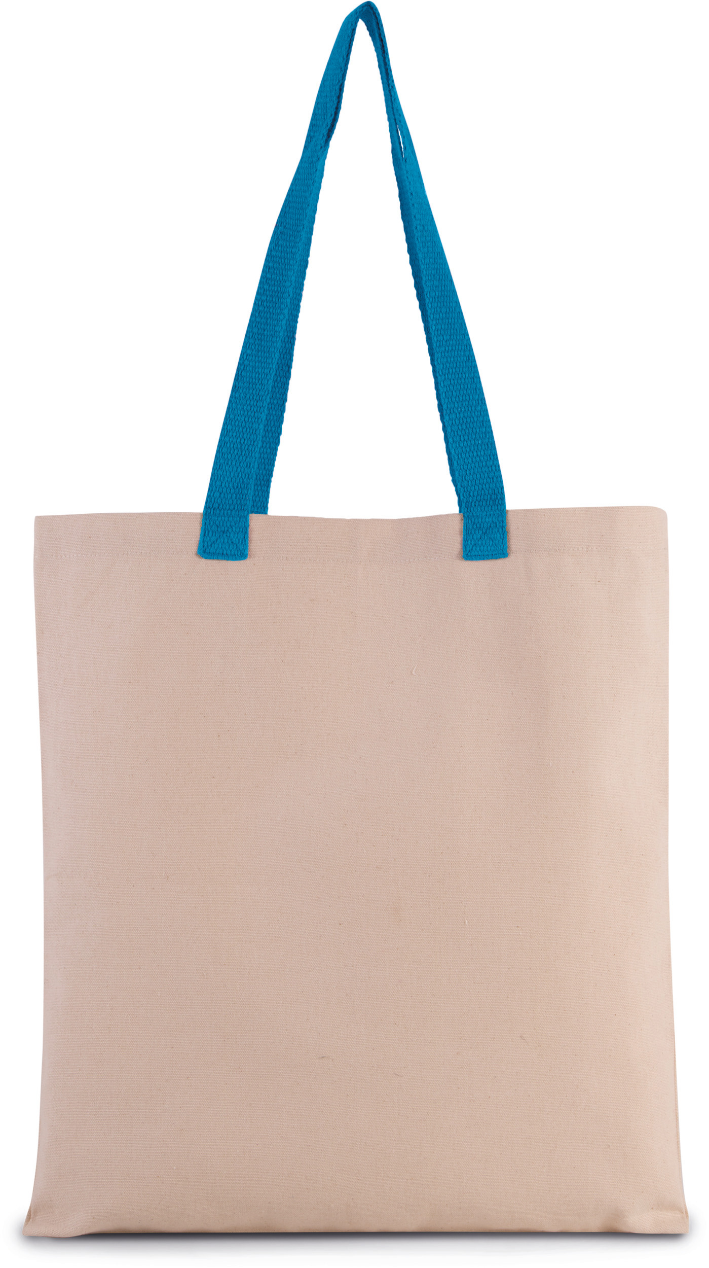 Platte shopper van canvas met contrasterend hengsel - Afbeelding 3