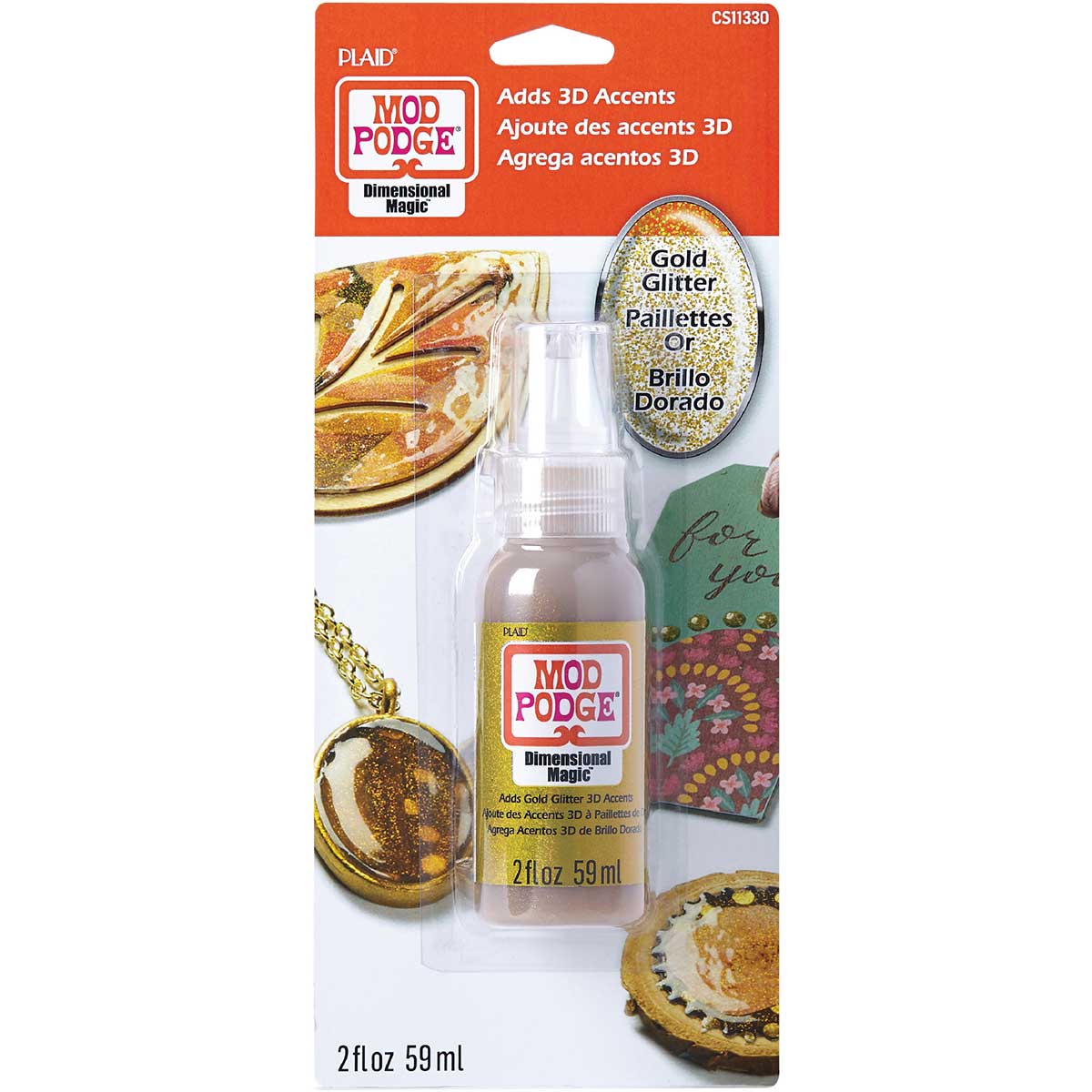 Mod Podge Dimensional Magic 59ml Goud Glitter