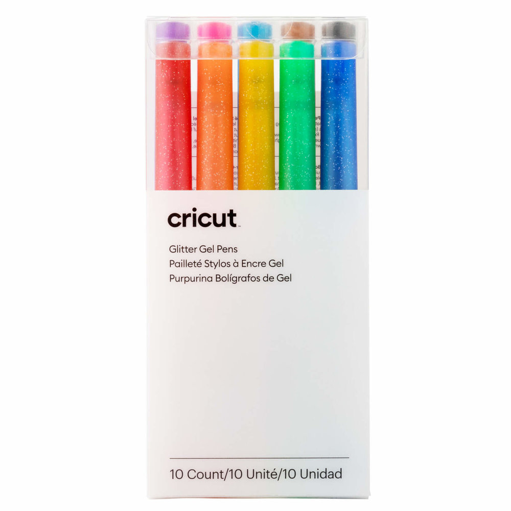 Cricut Glitter Gel Pens 0.8 Rainbow + Pink/Brown/Black 10pcs 2009962