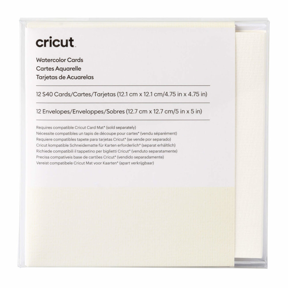 Cricut Watercolor Cards Ivory/White S40 12pcs 2009986