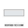 RECHTHOEK 192 X 61MM