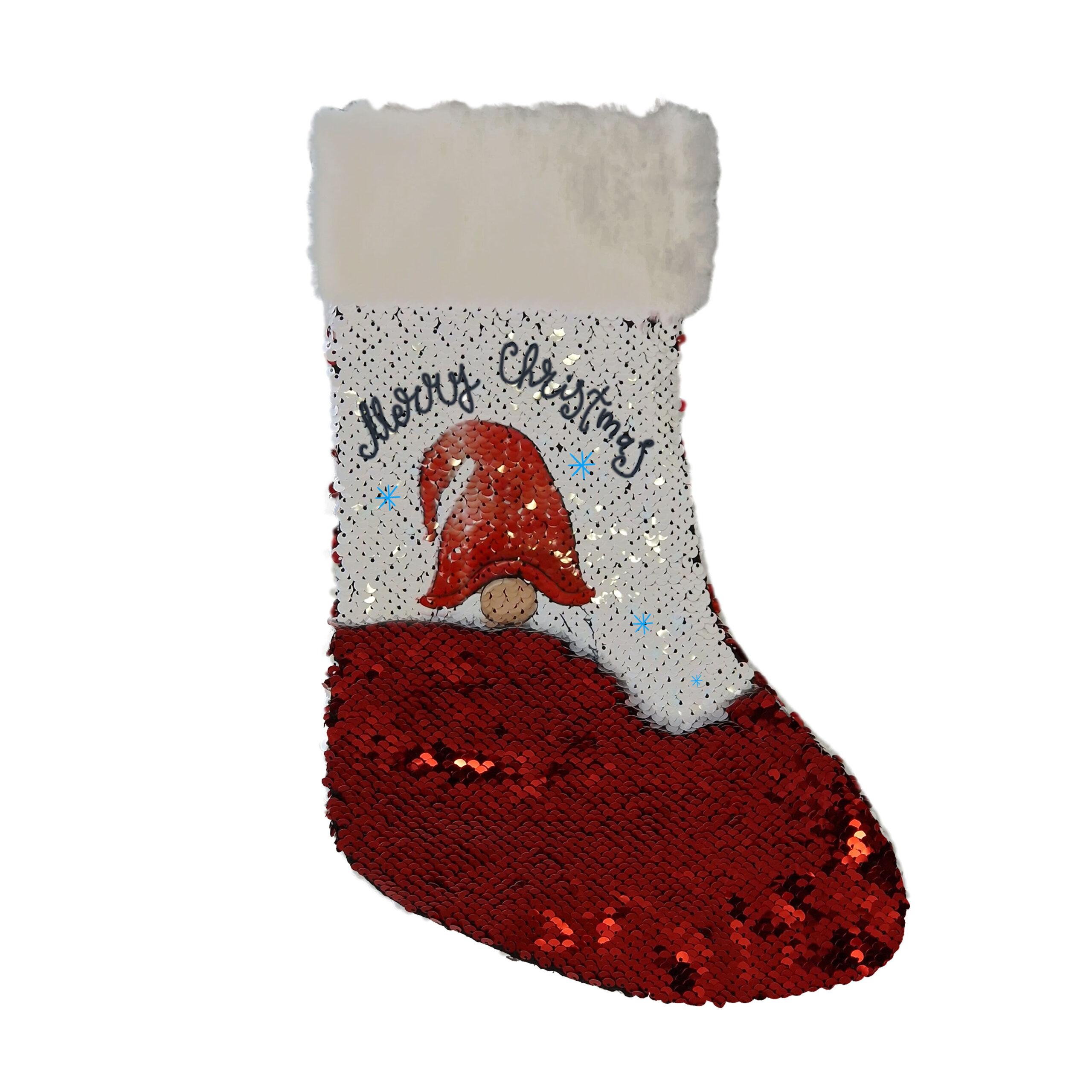 Kerstsok met pailetten - Afbeelding 2