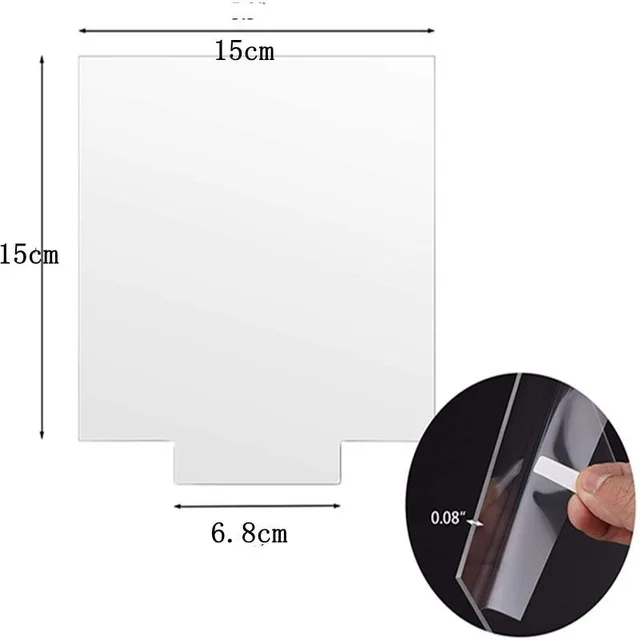 Acryl Plaatje t.b.v. Led Lampje Vierkant