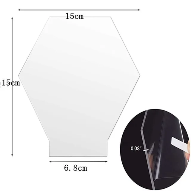 Acryl Plaatje t.b.v. Led Lampje Hexagon
