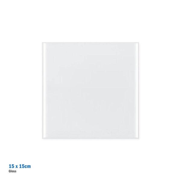 Sublimatie Tegel Vierkant Keramiek Glanzend Wit 15 x 15 cm